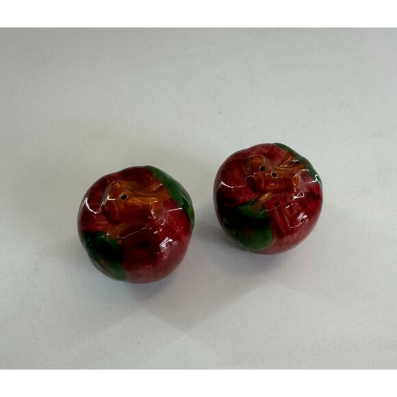 Franciscan Ware Red Apple VTG Ceramic Salt & Pepper Shaker Set - Picture 3 of 6